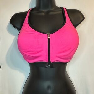 Victoria'sw Secret VSX Incredible Knockout Front-Zip Sports Bra - Hot Pink 34DD